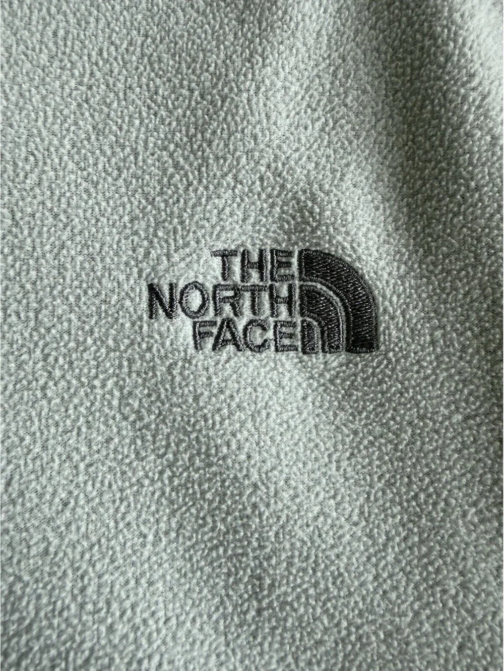 The North Face Mens XL 1/4 Zip Fleece Pullover Jacket Gray Mock Neck Outdoor